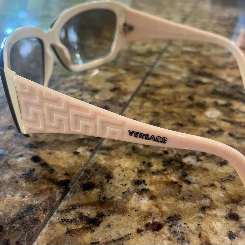 Versace Black and Cream Sunglasses